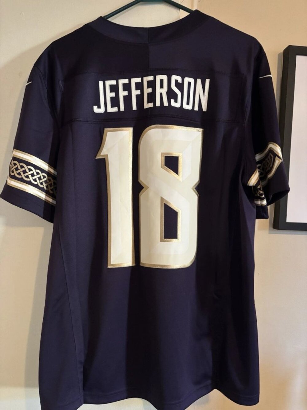 Justin Jefferson Youth Stitched Jersey Vapor 18 Purple